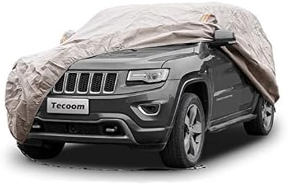 Tecoom Thick Shell Waterproof All Weather SUV Car Cover, Super Breathable Windproof Snow Sun Rain UV Protection, Universal Fit for SUV (206"–215") by Tecoom