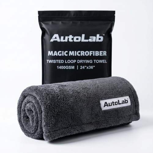 24"x36" Magic Microfiber Twisted-Loop Drying Towel, 1400GSM, Ultra Absorbent, Streak Free, Lint Free, Reusable - Car Accessories, Microfiber Cleaning Cloth - Professional Grade by Unknown