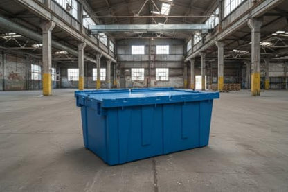 Storage Plastic Tote Crate, 27"x16.9"x12.5", 5 Pack - Image 5