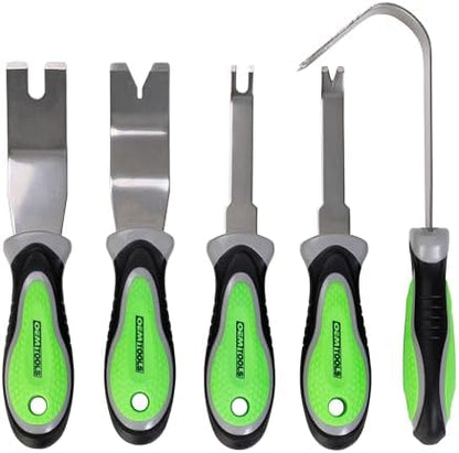 OEMTOOLS 25312 5-Pc Door Panel and Trim Removal Tool Set, Includes 3 Panel and 2 Trim Tools, Kit Includes Textured Grips, Car Trim Removal Tool Kit for Automotive Projects by OEMTOOLS