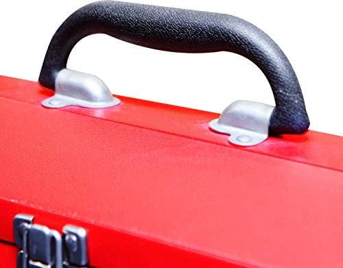 BIG RED TB101 Torin 19" Hip Roof Style Portable Steel Tool Box with Metal Latch Closure and Removable Storage Tray, Red, 19.1" x 6.1" x 6.5" - Image 5