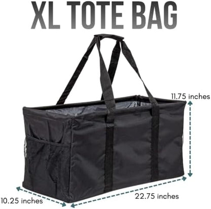 Extra Large Utility Tote Bag - Oversized Collapsible Large Beach Bag, Great for Pool with Sturdy Frame, Extra Side Pockets and Tons of Storage - Image 4