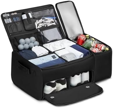 Marscamd Golf Organizer for Car Trunk with Cooler, Anti-Sag 2-Layer Design by Marscamd
