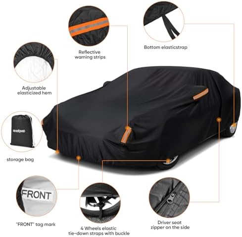 NEVERLAND Sedan Car Cover Waterproof All Weather 196''L x 72''W x 59''H - Image 3