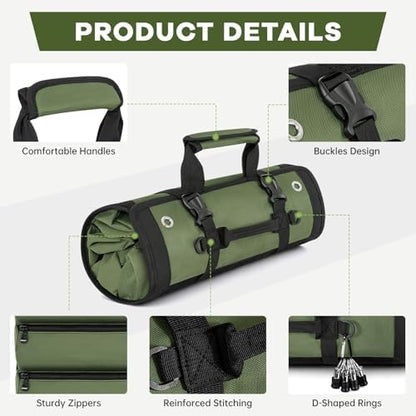 ANILD 18.5 Inch Extra Long Tool Bag Roll Up, Roll Up Tool Bag Organizer - Image 6