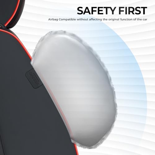 FLORICH Leather Car Seat Cover, Car Seat Covers Full Set, Waterproof Car Seat Protectors 5 Seats, Front and Rear Seat Covers for Cars, Automotive Seat Covers Protector Fit for Most Cars Trucks - Image 6