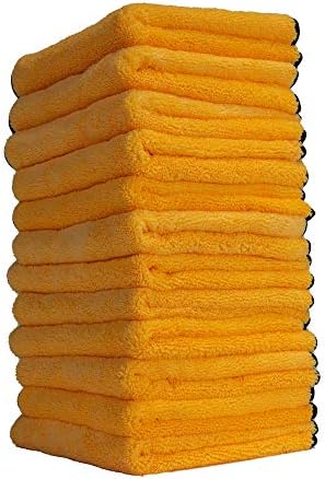 Chemical Guys MIC_292_08 Premium Grade Microfiber Applicators, Blue (Pack of 8) and Chemical Guys MIC_506_12 Professional Grade Premium Microfiber Towels, Gold (16 in. x 16 in.) (Pack of 12) Bundle - Image 2