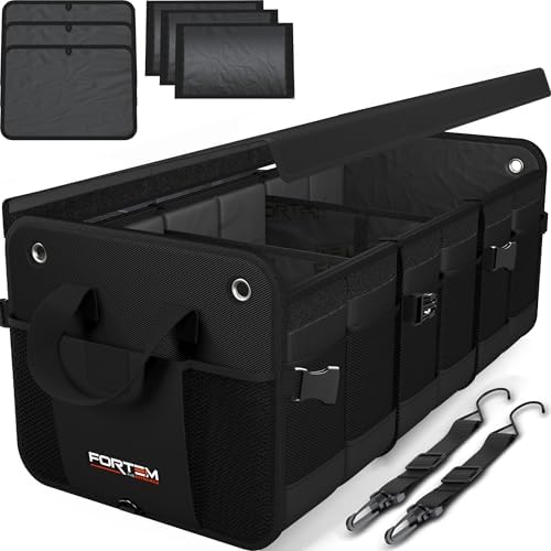 FORTEM Trunk Organizer - Collapsible Car Organizer & Storage Bag for SUVs by FORTEM