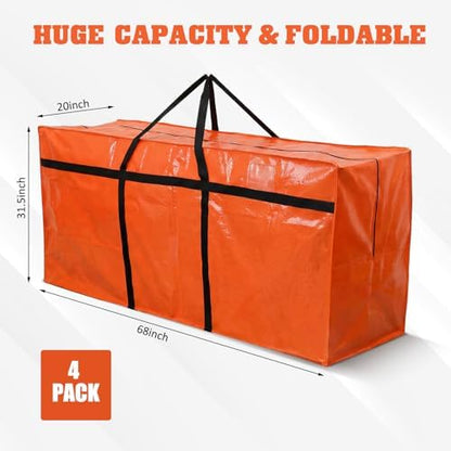 Windyun 4 Pcs 177 Gallon Extra Large Moving Bags XXL Heavy Duty Storage Bag - Image 2
