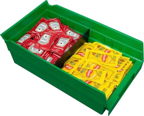 Akro-Mils 30130 Heavy Duty Plastic Shelf Bins, 12"x 6.5"x 4", Green, 12-Pk - Image 6