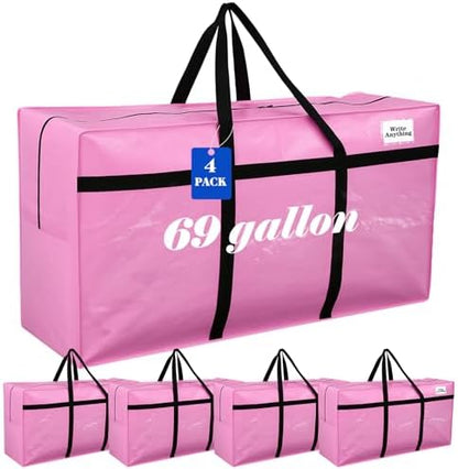 Windyun 4 Pack 69 Gallon Extra Large Moving Bags XXL Heavy Duty Storage Bag - Image 2