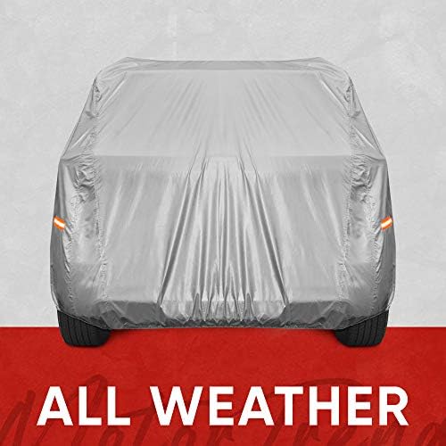 Motor Trend 6-Series Multi-Layered Waterproof SUV & Van Car Cover - Heavy Duty Vehicle Outdoor Indoor Inner Fleece-Lined Snow Rain Sun UV Dust Exterior Protection Full Coverage (XL - max Length 225") - Image 3