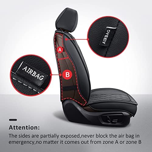 MIROZO Seat Covers Full Set, Leather Car Seat Covers for Sedan SUV Truck - Image 2