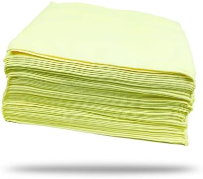 Maxshine Universal 50-Pack 16”x16” 380GSM Microfiber Cleaning Towels – Lint-Free & Ultra-Absorbent Car Detailing Towels – Scratch-Safe Multipurpose Cleaning Cloths for Garage & Home (50-Pack Yellow) by Maxshine