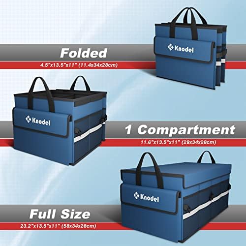 K KNODEL Trunk Organizer with Lid for Car, SUV, and Truck (Medium, Blue) - Image 2