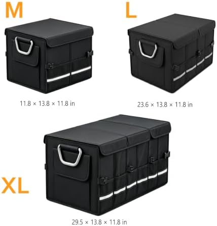 Trunk Organizer With Lid For SUV Car Trunk Foldable Oxford Storage - Image 6