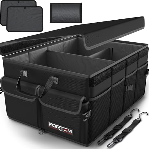 FORTEM Trunk Organizer - Foldable Car Organizer & Storage for SUVs & Trucks by FORTEM