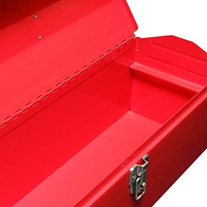 BIG RED TB101 Torin 19" Hip Roof Style Portable Steel Tool Box with Metal Latch Closure and Removable Storage Tray, Red, 19.1" x 6.1" x 6.5" - Image 4