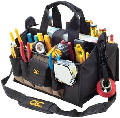 CLC Custom LeatherCraft 1529 16 In. Center Tray Tool Bag, 16 Pocket - Image 4
