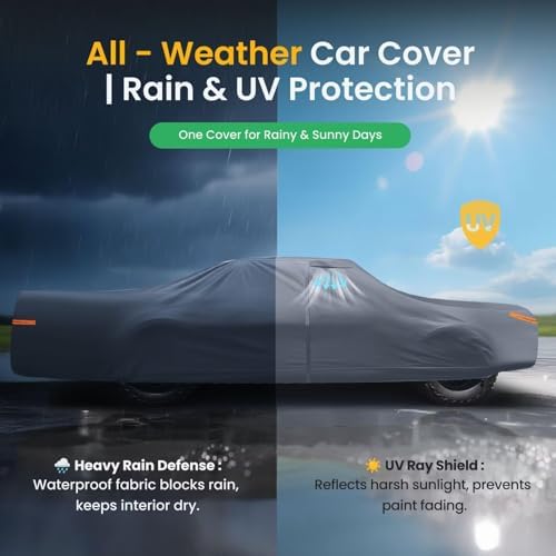Waterproof DeVille(1994-1999) Car Cover with Breathable Vents, [2026 Upgrade] Premium Covers with Cotton Liner and Zipper Door, Sun Rain Snow Dust Uv Protection. - Image 4