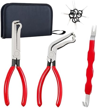 Electrical Disconnect Pliers for Cars: 2026 Upgraded Portable Dual Angled Automotive Connector Separator Tool Set with Bag for Car Terminal and Wiring Harness Removal in Tight Engine Space by Unknown