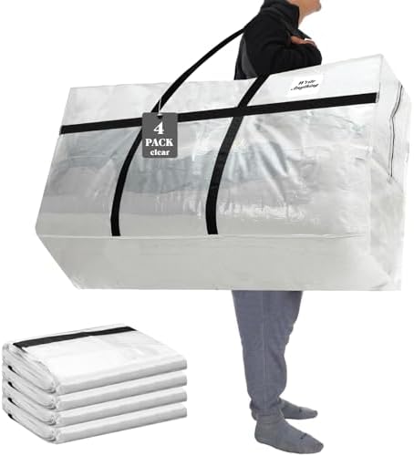 Windyun 4 Pack 57 Gallon Extra Large Moving Bags XXL Heavy Duty Storage Bag by Windyun
