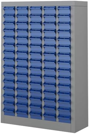 Yeeoy 75 Drawers Parts Cabinet, Nut and Bolt Storage Organizer, Grey by Unknown