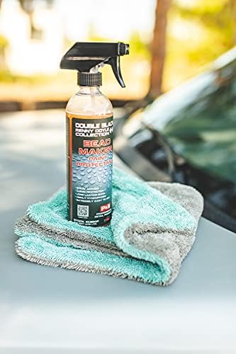 The Rag Company Liquid8r Car Drying Towel, Aqua Blue/Grey, 16x16 in, 2-Pack - Image 5