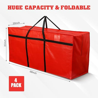 Windyun 4 Pcs 177 Gallon Extra Large Moving Bags XXL Heavy Duty Storage Bag - Image 2