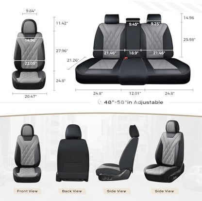 Coverado Car Seat Covers, Front Covers for Cars, Car Seat Cover Front Seats, Automotive Seat Cover, Waterproof, Leather Car Seat Cushion, Universal Interior Covers Seat Protectors for Most Cars - Image 6