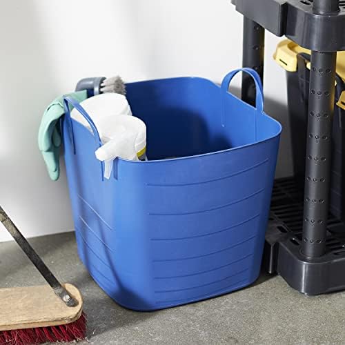 Life Story 25 Liter 6.6 Gallon Durable Plastic Storage Tote, Blue (18 Pack) - Image 5