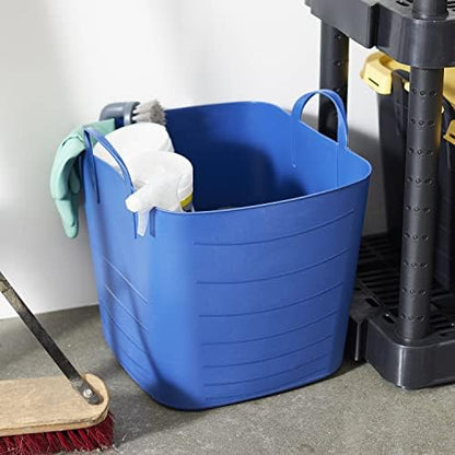 Life Story 25 Liter 6.6 Gallon Durable Plastic Storage Tote, Blue (18 Pack) - Image 5