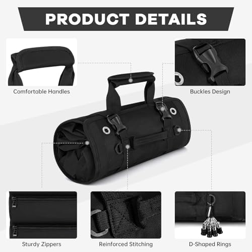 ANILD 13 Inch Regular Long Tool Bag Roll Up, Roll Up Tool Bag Organizer - Image 6
