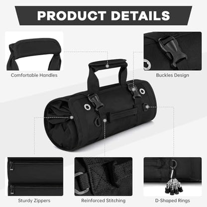 ANILD 13 Inch Regular Long Tool Bag Roll Up, Roll Up Tool Bag Organizer - Image 6