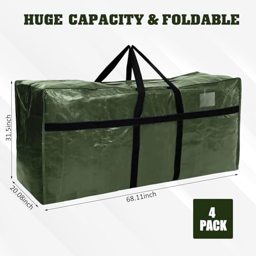 Windyun 4 Pcs 177 Gallon Extra Large Moving Bags XXL Heavy Duty Storage Bag - Image 2
