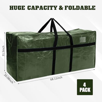 Windyun 4 Pcs 177 Gallon Extra Large Moving Bags XXL Heavy Duty Storage Bag - Image 2