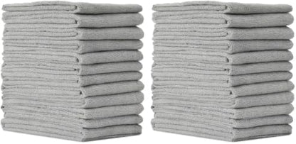 VIKING Microfiber Towel 24 Pack, Utility Car Drying Towels, Premium, Super Absorbent, Grey, 24 Inch x 24 Inch by VikingCarCare
