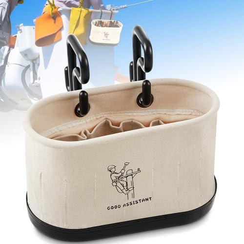 Vesici Lineman Oval Bucket Tool Bag Organizer with Hooks by Vesici