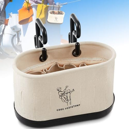 Vesici Lineman Oval Bucket Tool Bag Organizer with Hooks by Vesici