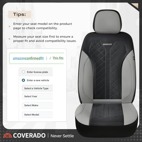 Coverado Car Seat Covers 5 Seats, Seat Covers Full Set, Mesh Breathable Seat Protectors, 5-Piece Spill-Proof White Automotive Seat Covers, Universal Fit for SUV, Sedan, Truck - Image 5