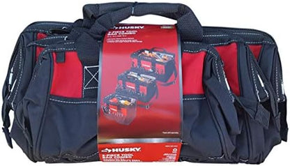 Husky 18 in., 15 in. and 12 in. Tool Bag Combo in Red - Image 3