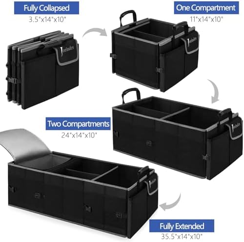 Trunk Organizer and Storage with Built-In Insulated Leak Proof Cooler Bag - Image 5