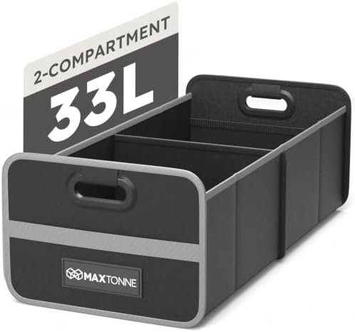 33L Car Trunk Organizer with Securing Straps & Built-in Handles by Unknown