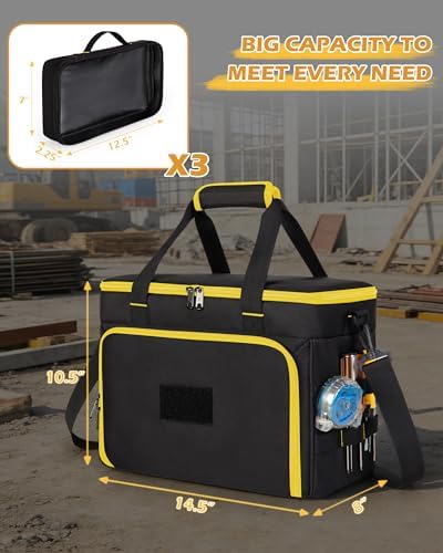 Marscamd 2 Layers Tool Bag with 3 Clear Window Removable Cases - Image 4