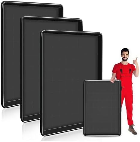 3 Pcs Extra Large Oil Drip Pan, 35.4×24×1.6Inches Oil Drain Pan for Under Car,Plastic Oil Drip Tray for Garage, Fridges, Washing Machines, Cat Litter Box,Keeps Floors Safe & Clean by Unknown