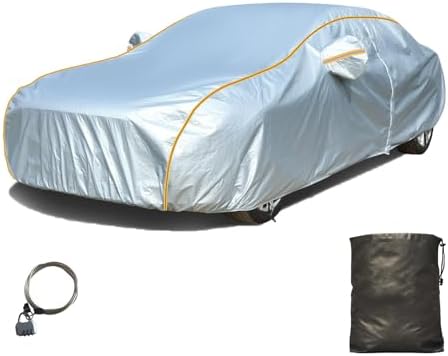 Full Car Cover for AlfaRomeo Giulietta Hatchback,Full Exterior Covers Breathable Waterproof Dustproof Sun Protection Snowproof with Reflective Strip and Zipper Door by Unknown