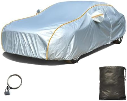 Full Car Cover for AlfaRomeo Giulietta Hatchback,Full Exterior Covers Breathable Waterproof Dustproof Sun Protection Snowproof with Reflective Strip and Zipper Door by Unknown