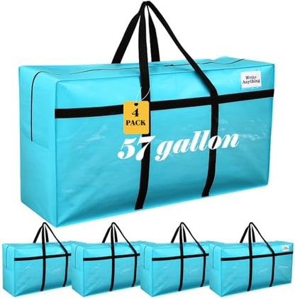 Windyun 4 Pack 57 Gallon Extra Large Moving Bags XXL Heavy Duty Storage Bag - Image 2