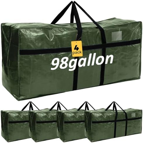 Windyun 4 Pack 98 Gallon Extra Large Moving Bags XXL Heavy Duty Storage Bag by Windyun