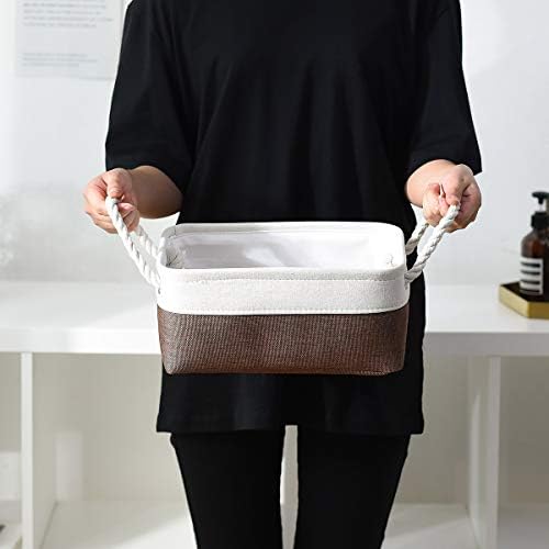 Small Storage Baskets for Shelves,Fabric Storage Baskets for Closet,Rectangular Collapsible Baskets for organizing Clothes,Books,Gifts - Image 5